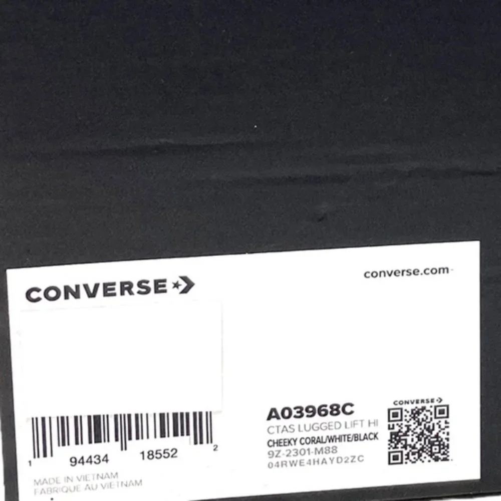 Converse Chuck Lugged Lift Hi Platform Sneaker Kids Women's Coral Canvas A03968C